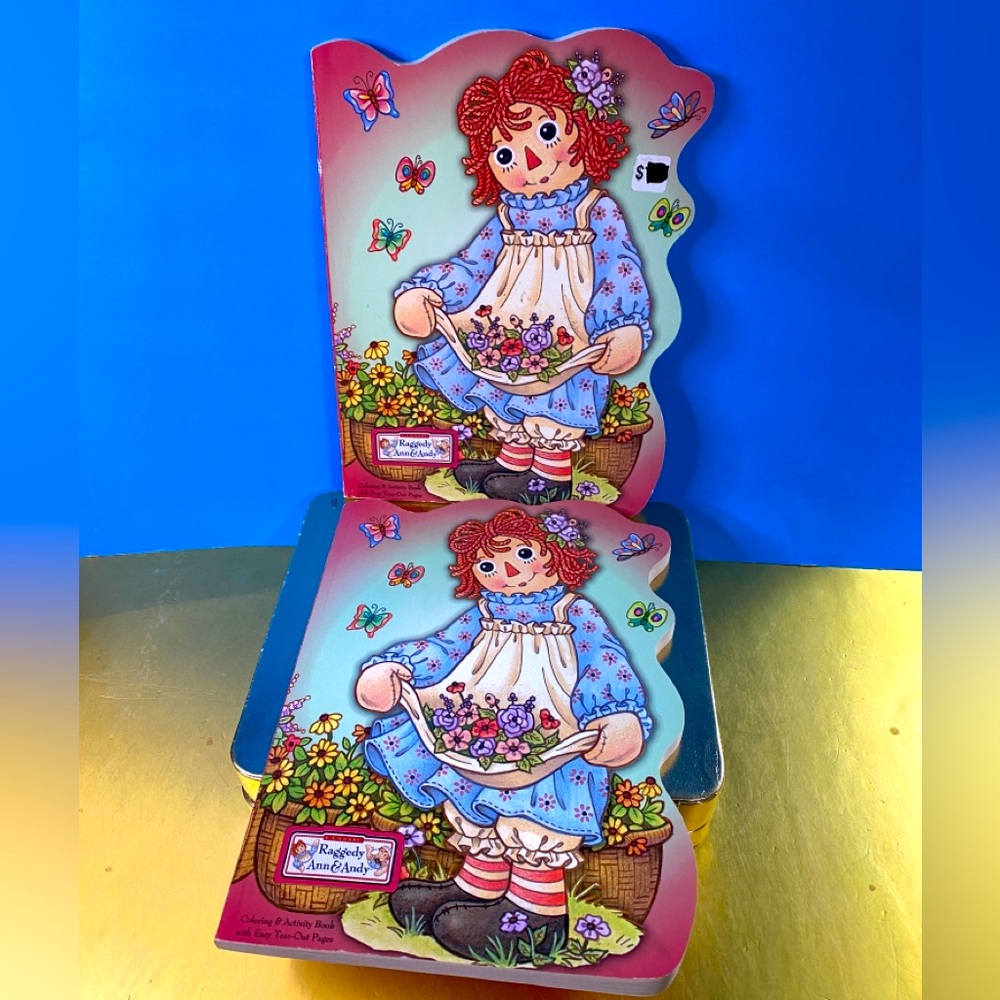 Classic Raggedy Ann & Andy Coloring And Activity Books 90’s  Easy Tear Out Pages